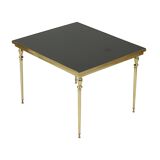 Table basse vintage en laiton et cuivre