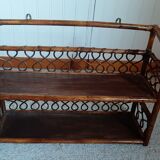 Rattan wall shelf 2 levels