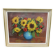 Still life painting, sunflower, signed