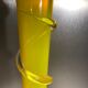 Soliflore vase in twisted yellow glass from the 60s/70s