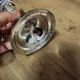 Vintage silver-plated metal candlestick