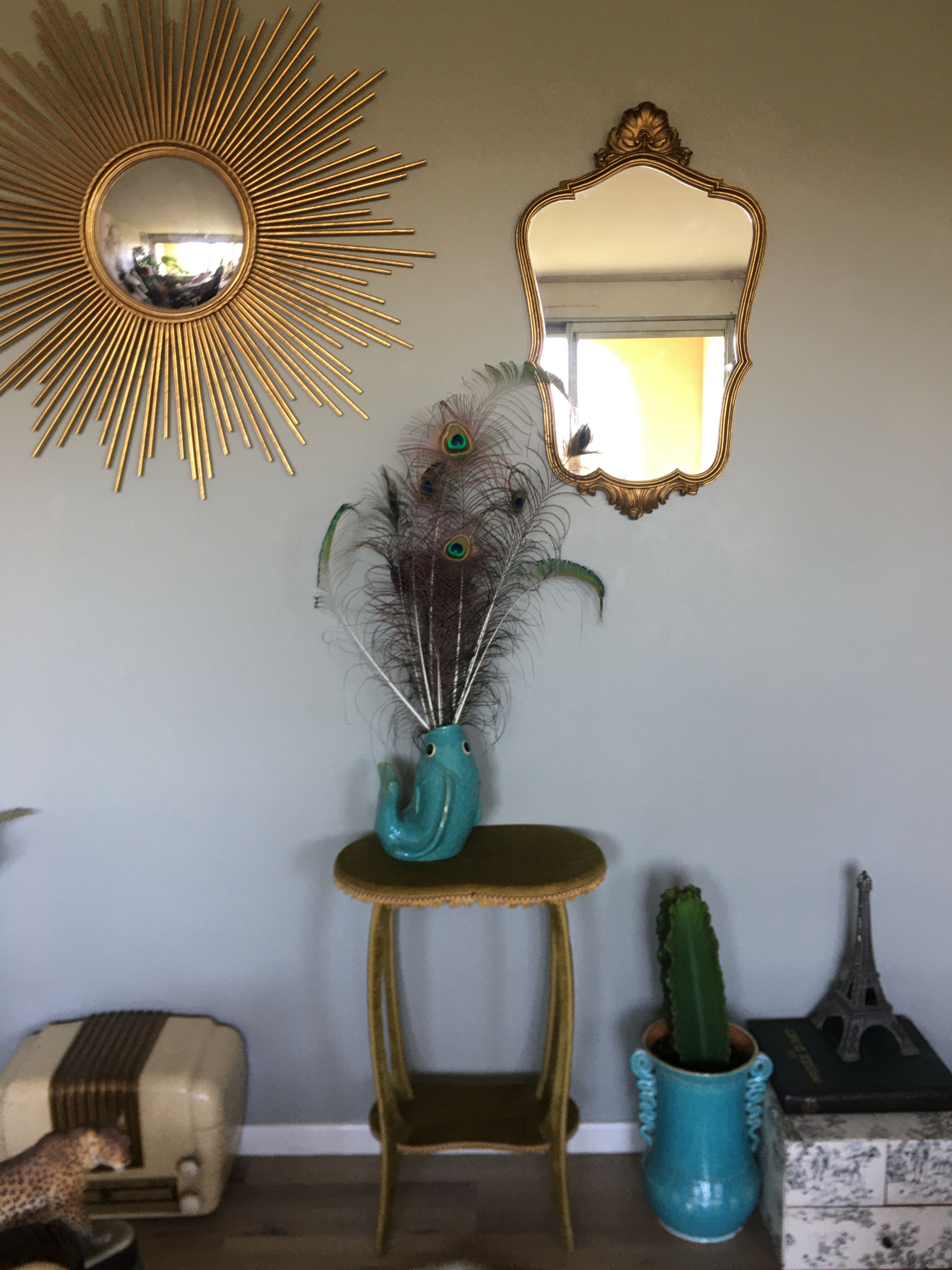 Golden baroque mirror