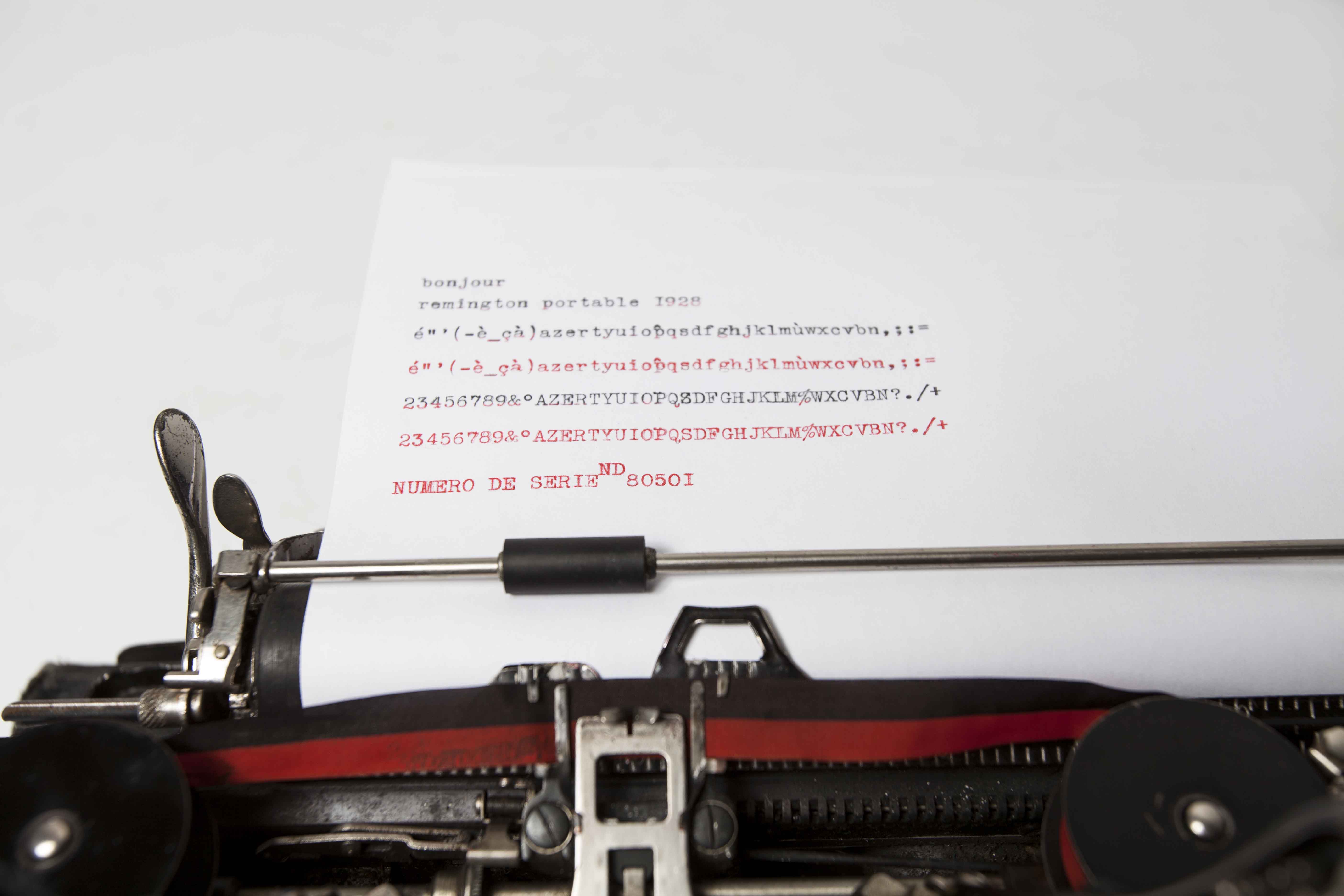 Revised Remington Portable Typewriter and New Ribbon