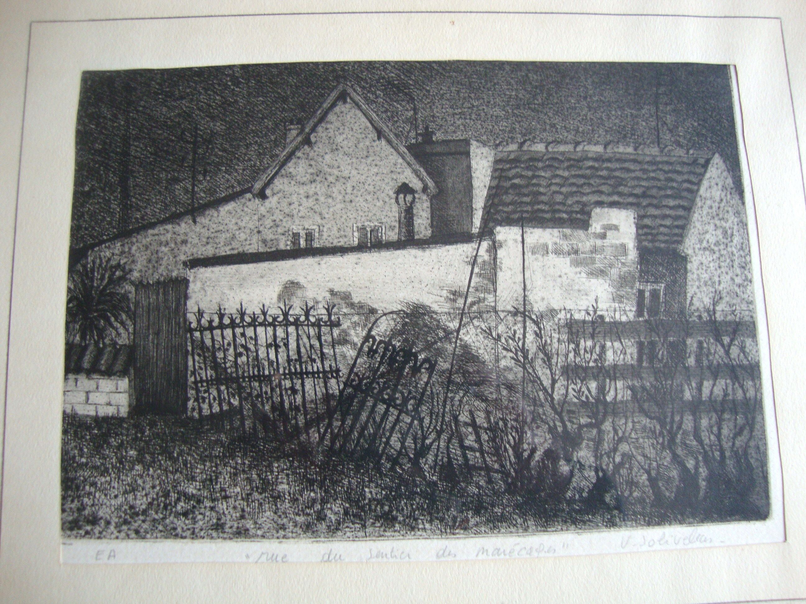 Engraving artist's proof located and signed