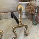 Old pair of brass andirons