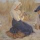 Italian painting watercolor seascape from the 20th century