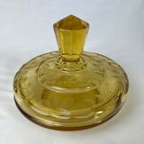 Plat en verre orangé