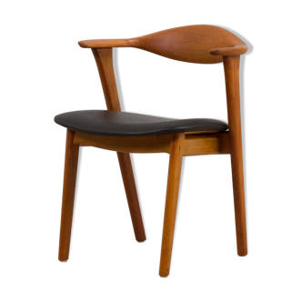 Fauteuil danois en teck massif Erik Kirkegaard années 1950