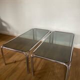 Pair of sofa ends / coffee table chrome year 70