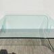 Table basse verre carrée. Vintage 90s