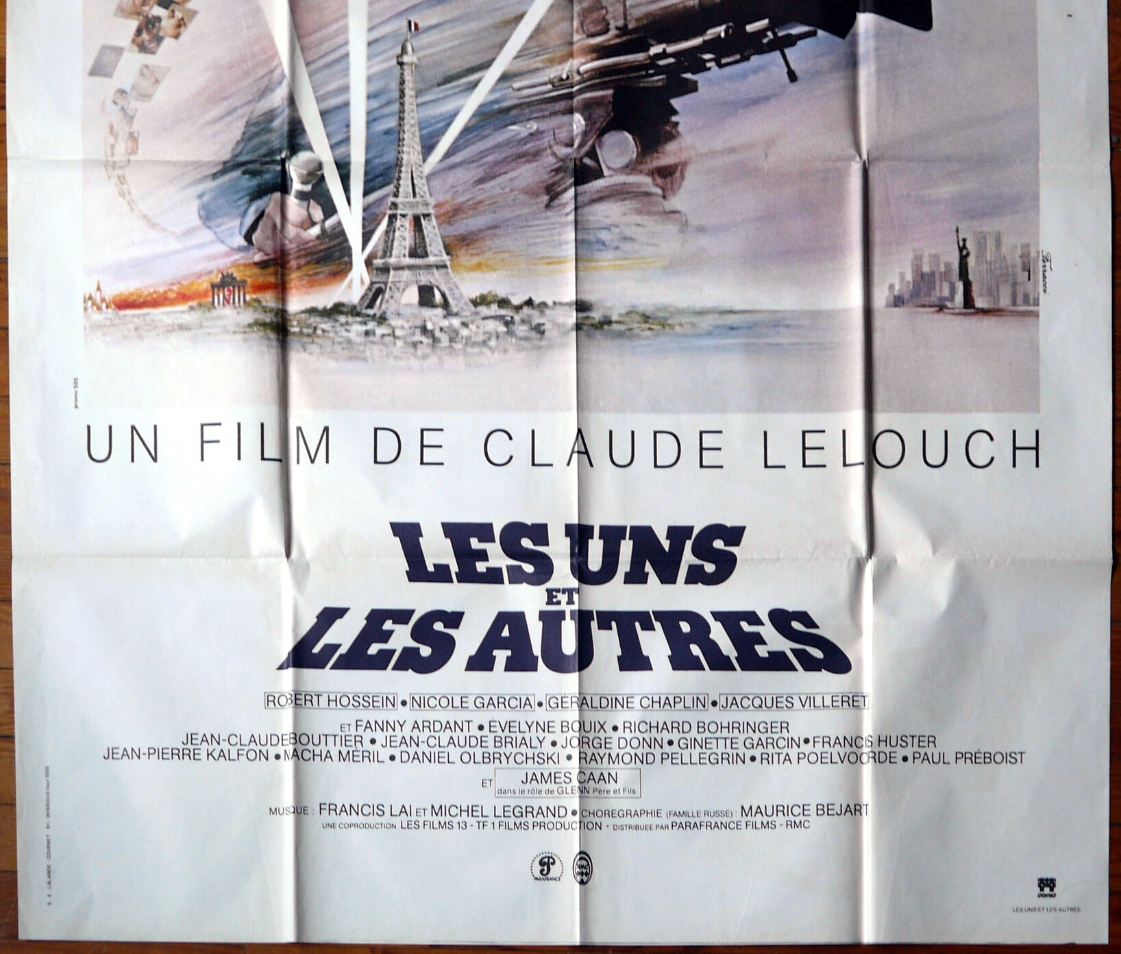 Original cinema poster "the uns and the other" claude lelouch