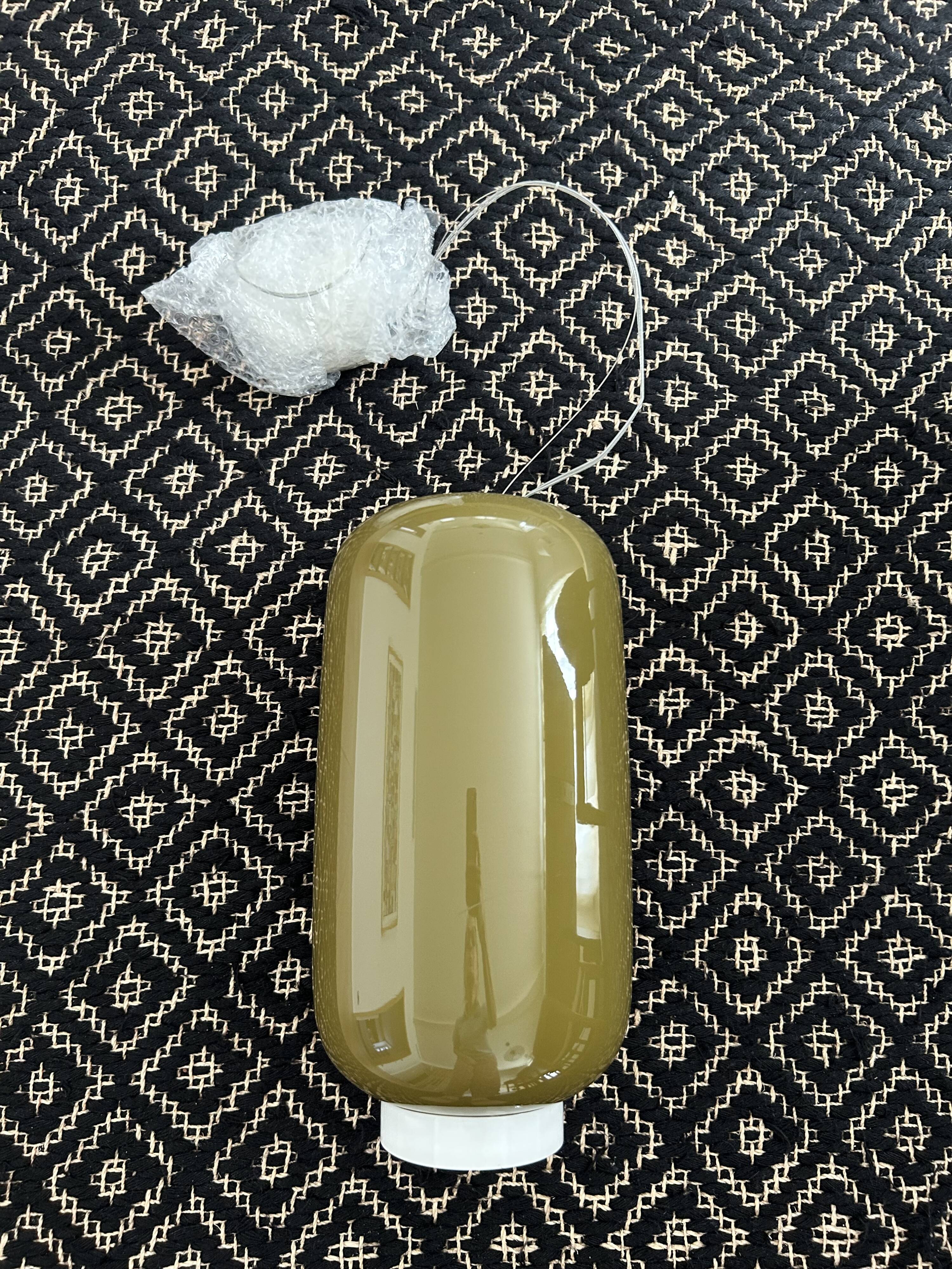 Chouchin No. 2 khaki glass pendant light by Foscarini