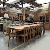 1950s mountain table in solid elm