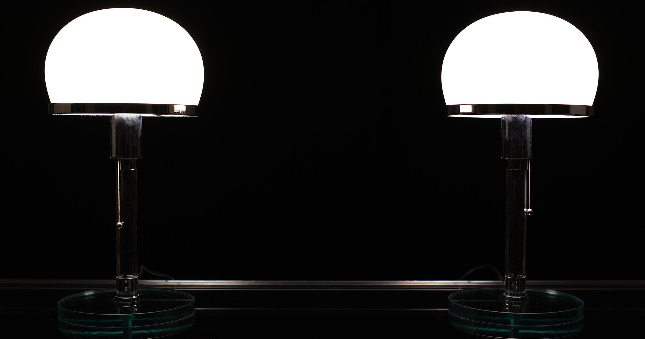 Paire de lampes Wilhelm Wagenfeld modèle Mt10 Bauhaus Allemagne 1980s