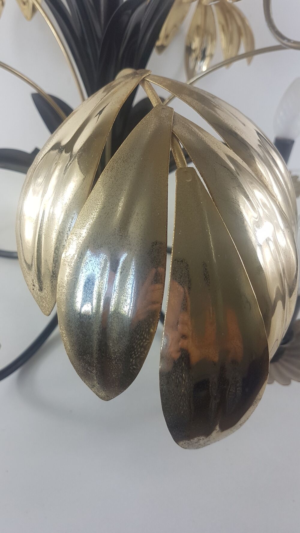 70s metal chandelier