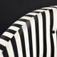 Mid-century modern Scandinavian rounded armchairs with black and white stripes, 1960s.