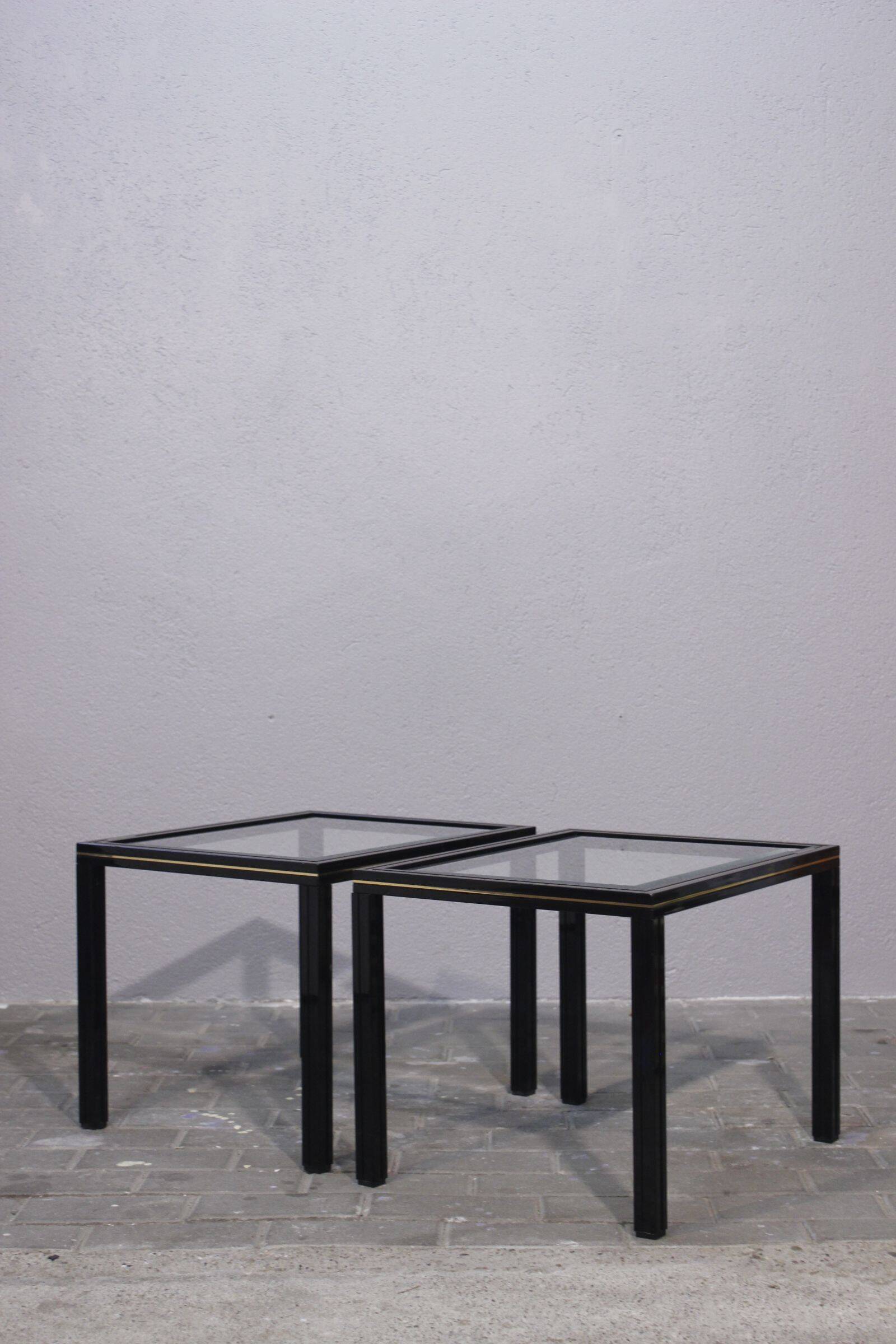 Pair of Pierre Vandel Paris side tables, 1970s