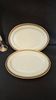 Set of 2 oval shrimp dishes in Limoges porcelain "Blue de F"