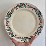 Set of 8 flat plates vintage model Cécile de HBCM