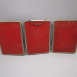 Vintage barber's triptych mirror 42x19cm