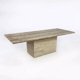 Vintage Travertine Coffee Table, Italy, 1970s