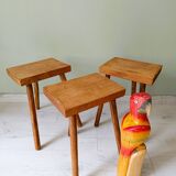 Set of 3 small tripod stools