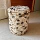 Vintage pile storage pouf 70s