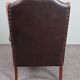 Fauteuil Chesterfield en cuir de vachette