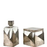 Coffret flacon de parfum et poudrier Art Déco, France 1930