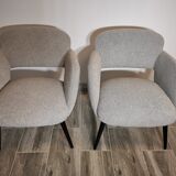 Mid-century restored pair of armchairs