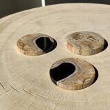 Set of 3 fossilized wood coasters (clear)