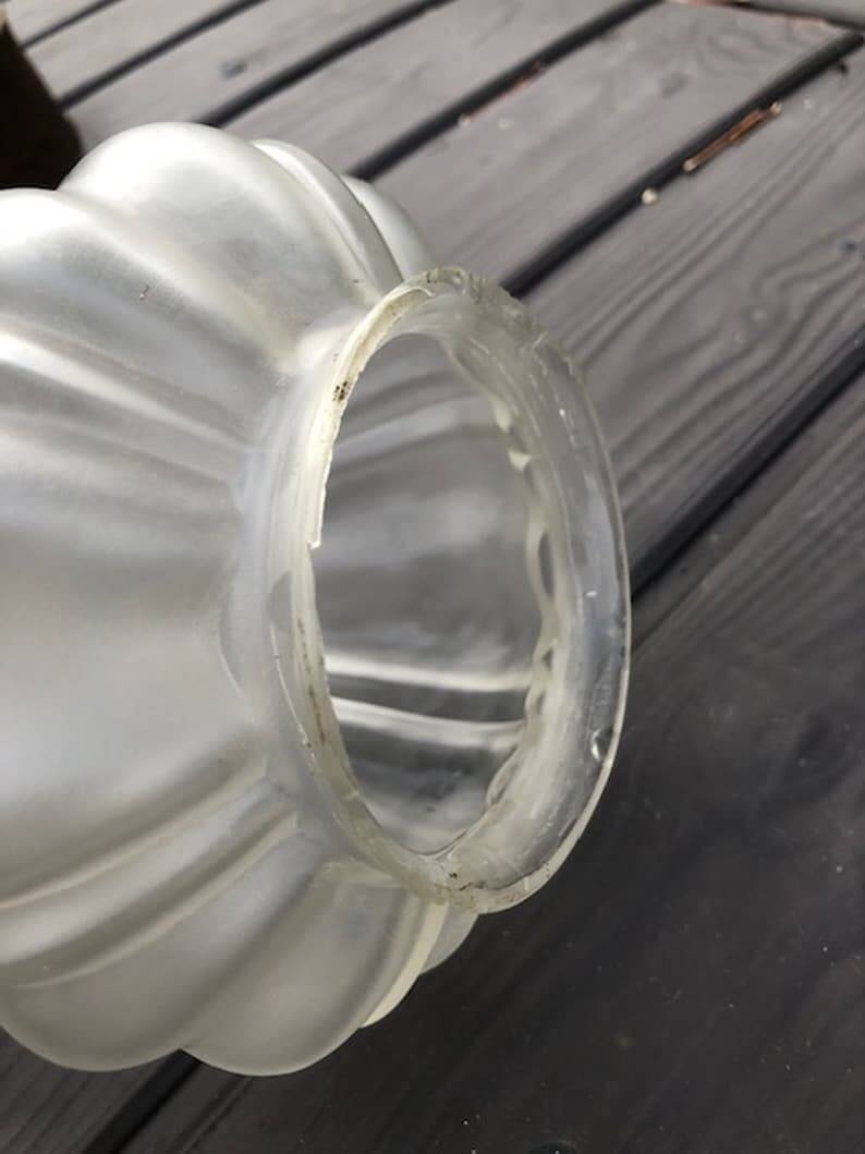 Antique French Napoleon III Brass & Bronze Opaline Glass Ceiling Light