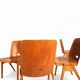 Set of 6 stackable dining chairs in Bauhaus style, 1960