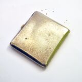 Art Deco cigarette case, alpaca cigarette holder with WS monogram.