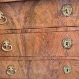 Empire-style chest of drawers with 4 drawers in light walnut, 19th century.
