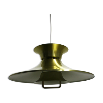 Mid century brass scandinavian pendant light, 1970s