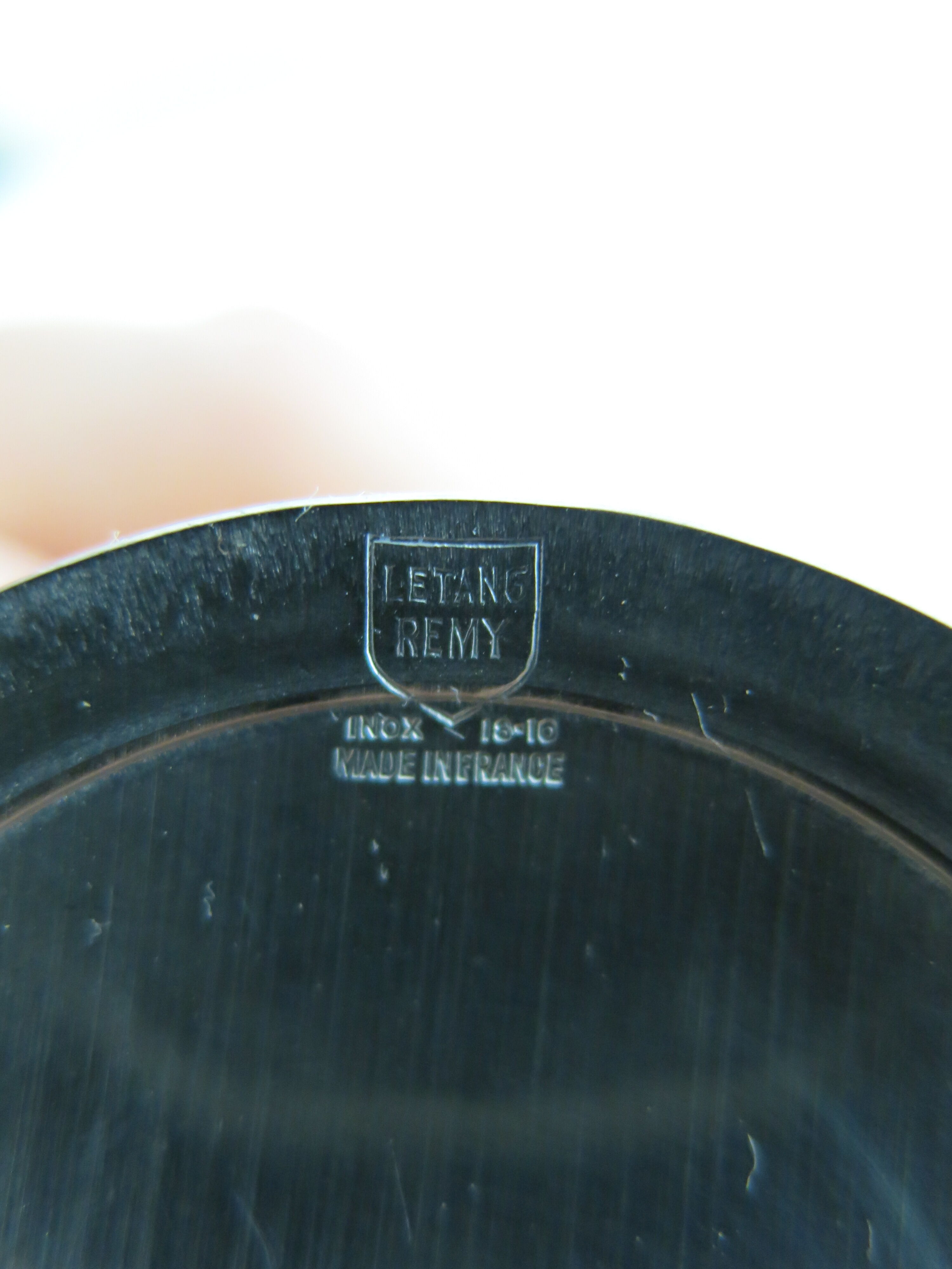 Set of six stainless steel cups from Letang-Rémy