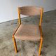 Set of 6 Self brand chairs in beech with wool seat