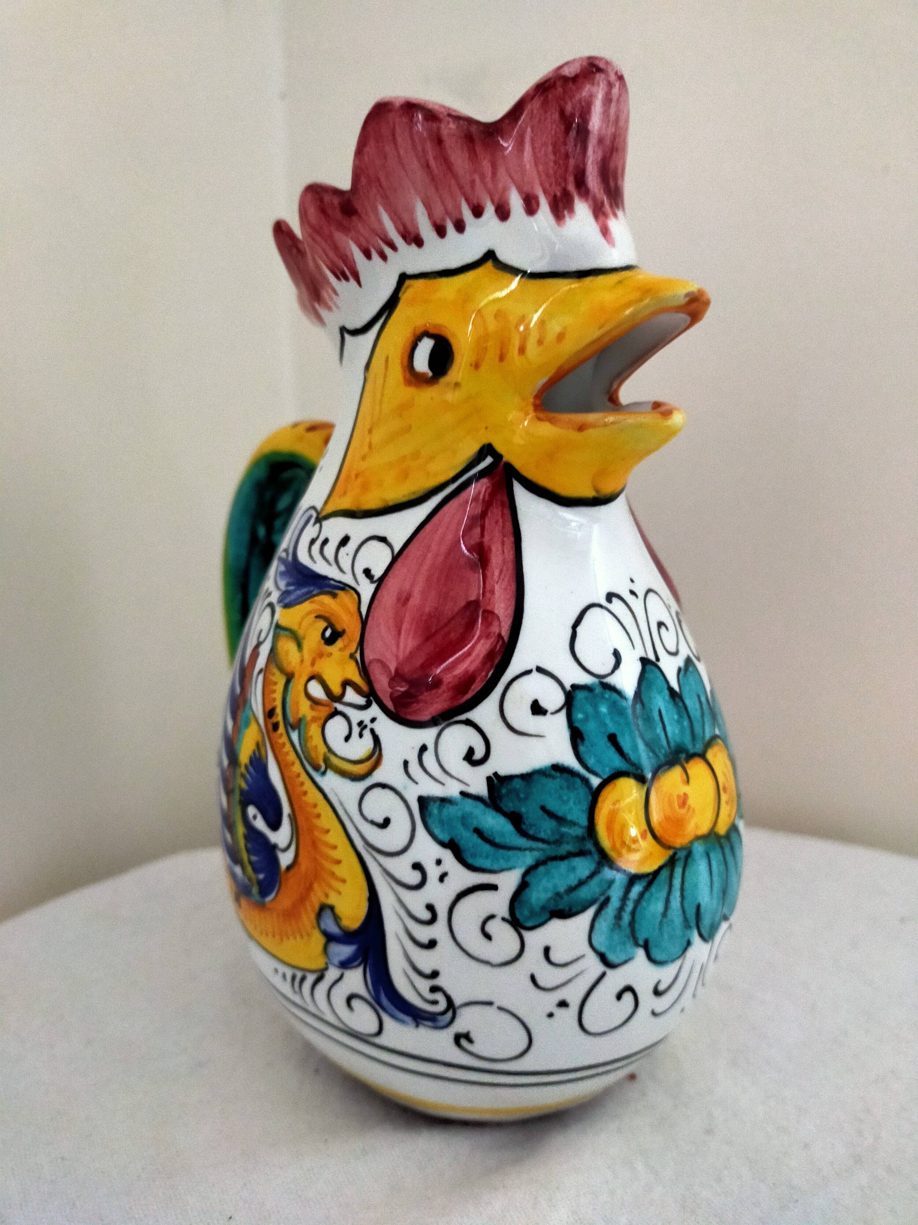 Animal pitcher rooster Sberma dervta decorated and numbered