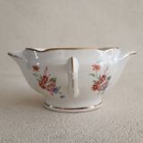 Lean fat sausage in Limoges porcelain