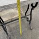 Garden table foot cast iron stone tray