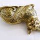 Brass Cat Figurine Sculpture