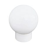 Industrial spherical wall lamp, white, OWS100, Poland, 1960s PRL