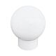 Industrial spherical wall lamp, white, OWS100, Poland, 1960s PRL