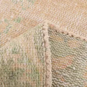 Vintage Peach & Green Turkish Rug, Handmade Neutral Rustic Carpet, 168x274