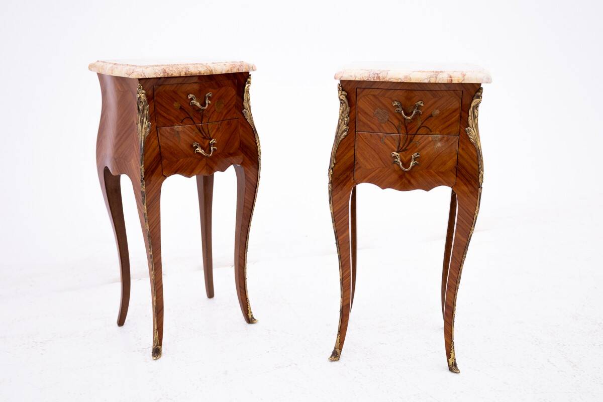 Pair of bedside tables, France, circa 1920.