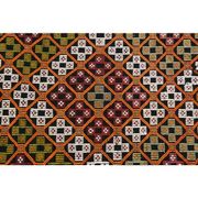 1970s Vintage Turkish Oushak Handmade Wool Cotton Orange Area Rug 179x353