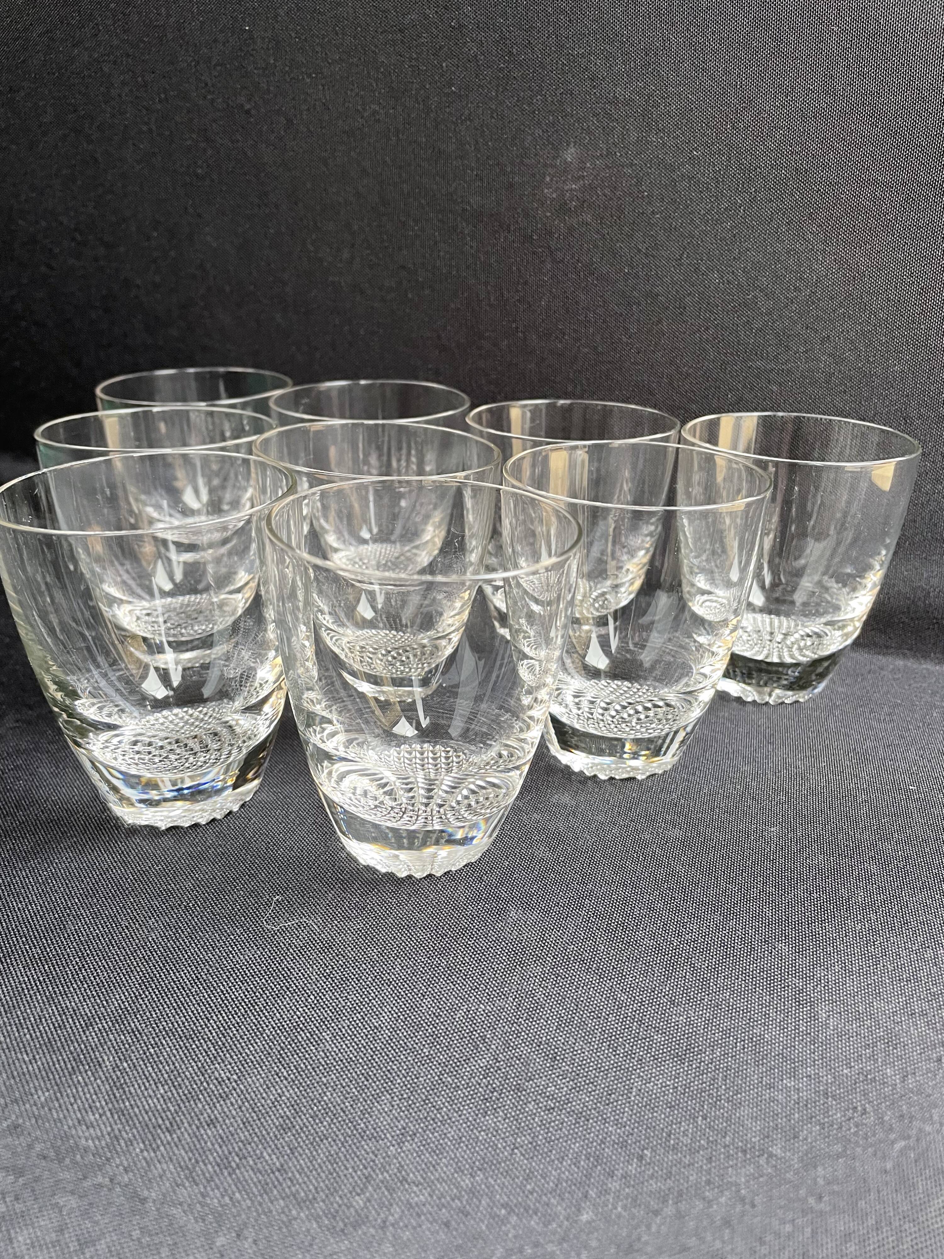 Large glasses (9) - Mid-century modern - Crystal