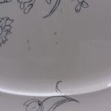 Plat ovale ancien J.Vieillard Bordeaux