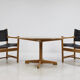 Set of Danish black leather armchairs and coffee table by ditte and adrian heath, 1960s